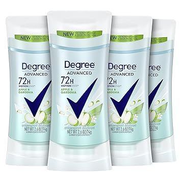 Degree Antiperspirant Deodorant 72-Hour Sweat & Odor Protection Coconut & Hibiscus Deodorant for Women with MotionSense Technology 2.6 oz, Pack of 4